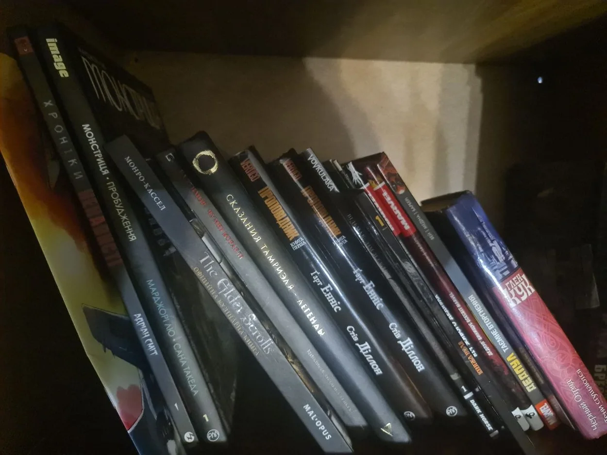 Anime, manga, and a shelf of gothic horror