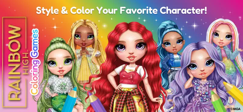 Rainbow High: Coloring Games screenshot